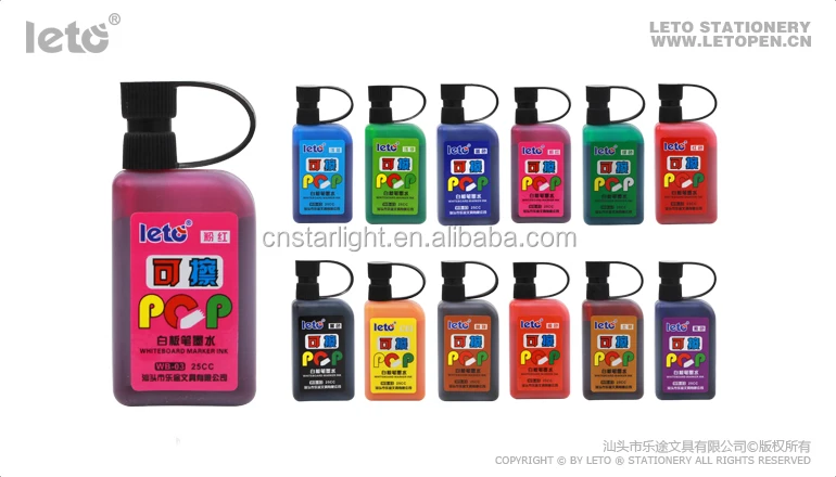 Alcohol based refill ink for POP marker,white board marker dry-erase pen