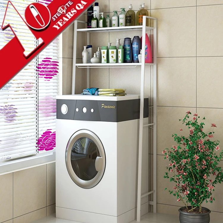 
Bathroom Organizer Shelves With 2 Tier Space Saver Towel Storage Rack 