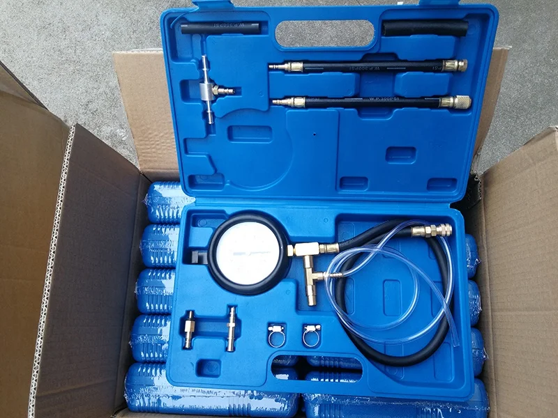 TU-112 Fuel Injection Pump Pressure Tester Tool Kit for FORD GM Schrader Valve