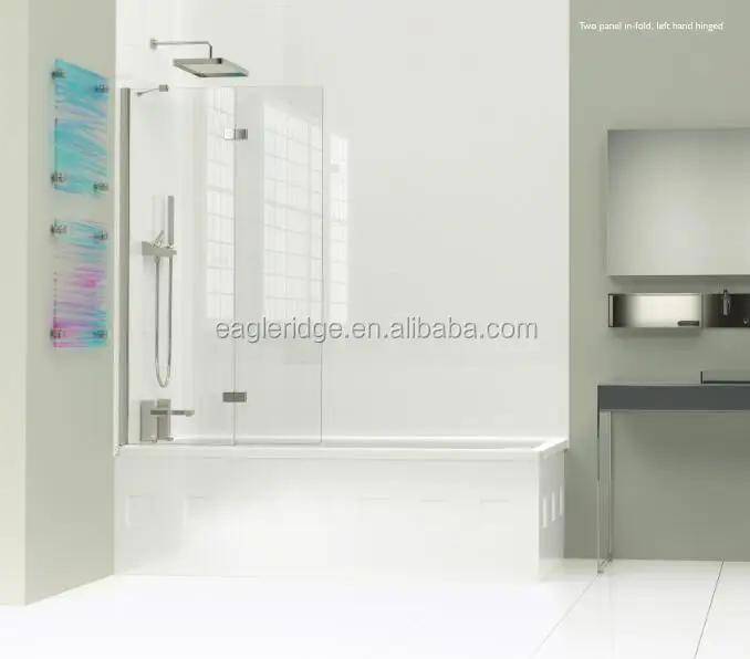 
Easy Installation Frameless tempered glass bath shower screen for bathtub 