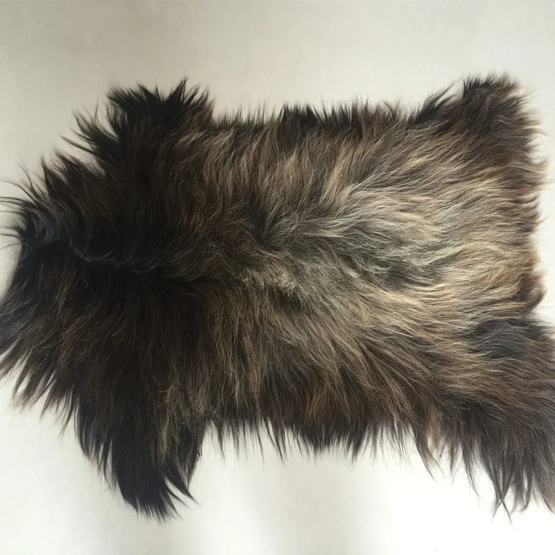 100% natural color goat skin goat fur rug made in china