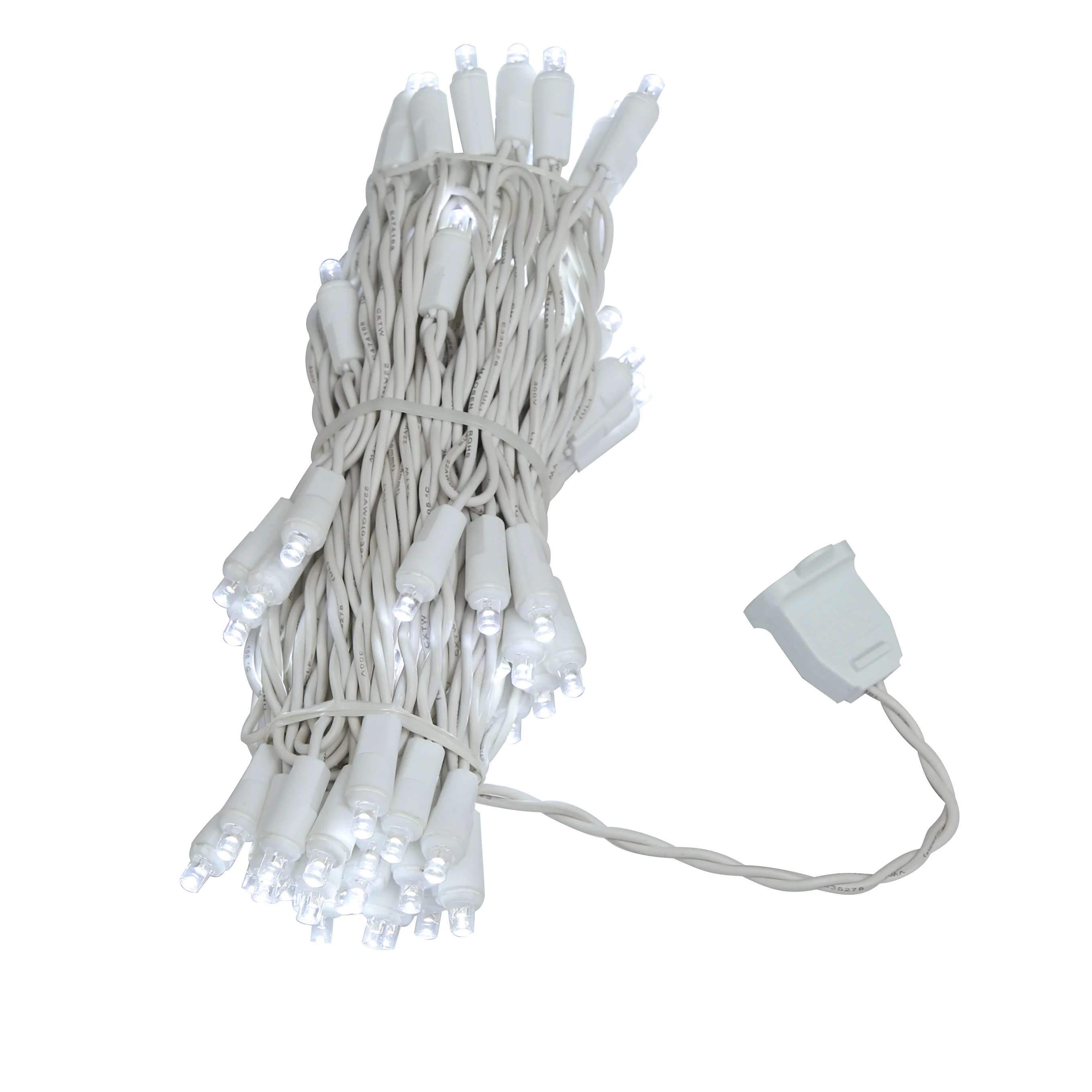 GV LED White Icicle Lights 100 Leds 9.5ft White Cable Curtain Decoration Christmas Lights with Long Drops