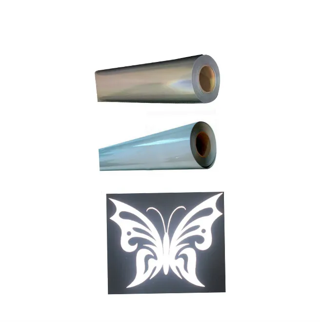 high elastic light reflective iron on vinyl plastic sheet heat transfer TPU films mylar reflector for clothes hat fashion logo