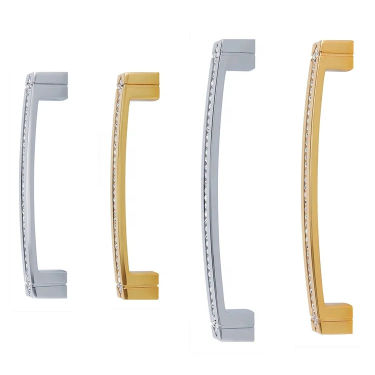 Luxury 24K Real Gold Or Chrome Czech Crystal Drawer Cabinet Knobs Wardrobe Door Handle Furniture Knobs Pull Handles