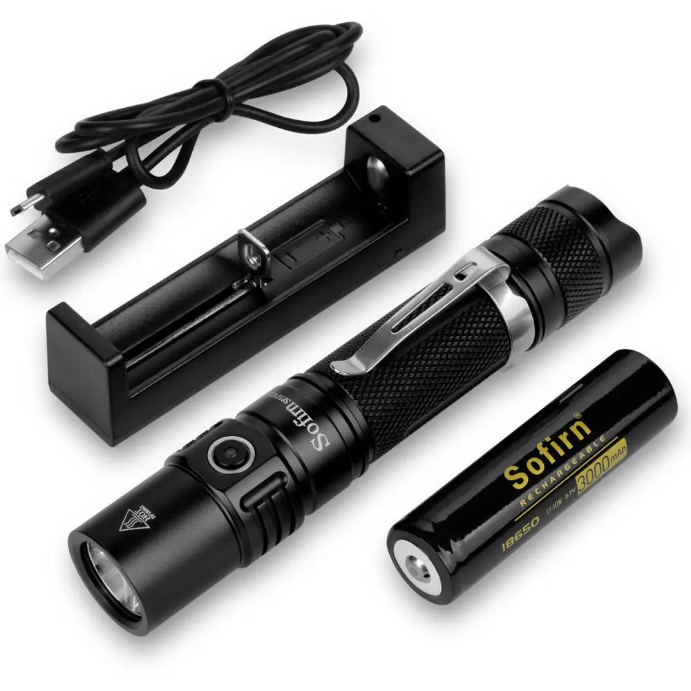 Led  Aluminium Alloy Multipurpose Flashlight,Rechargeable 1200 Lumens USB Led Flashlight