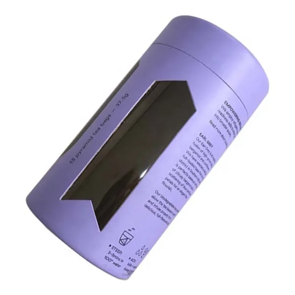 
CMYK printing cylinder custom kraft paper tube with window 