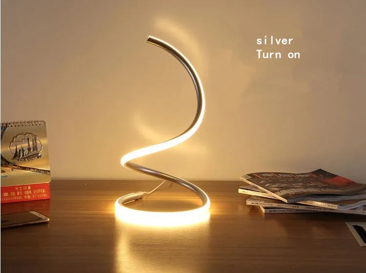 Modern LED desk lamp dimmer lights beside lamps smart ring table light
