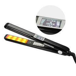Hair Care LCD Ultrasonic Infrared Hair Straightener Professional Cold Flat Iron
