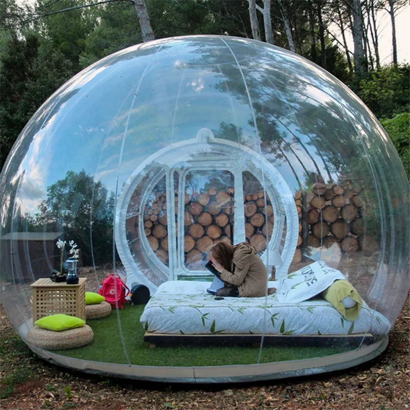 Outdoor inflatable transparent bubble tent transparent wedding tent for outdoor activities