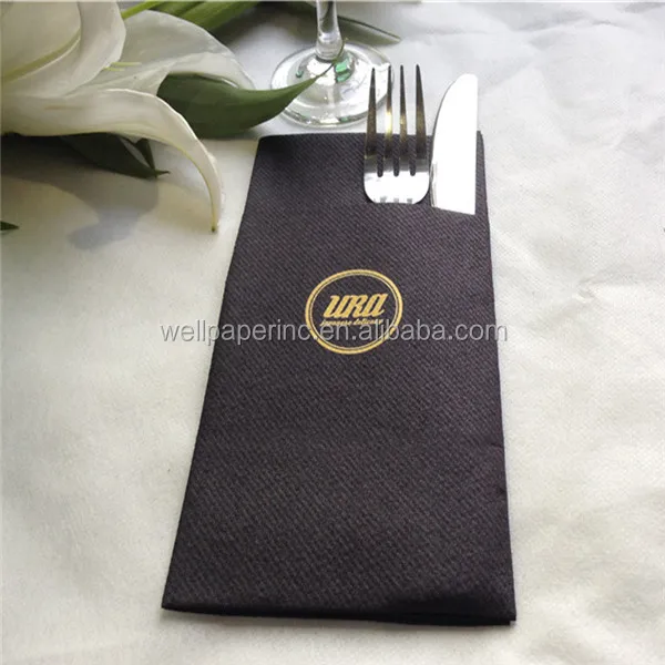 Colored Airlaid Paper Napkin with pocket bag