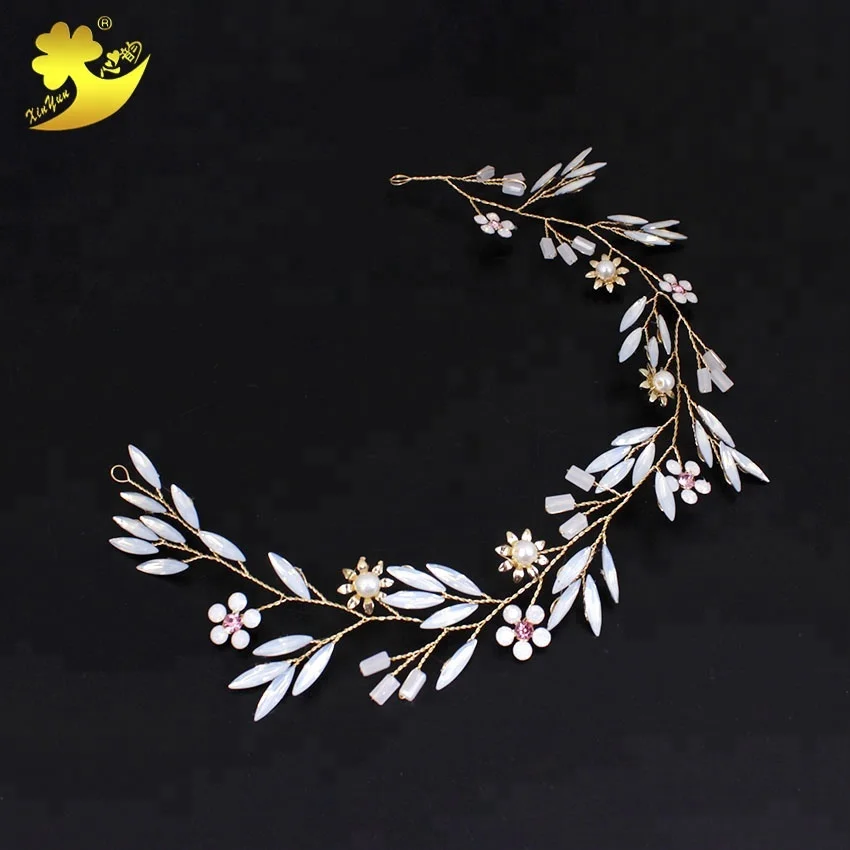 Оптовая продажа, хит продаж, лента для волос ручной работы с кристаллами, головной убор для невесты, простой набор