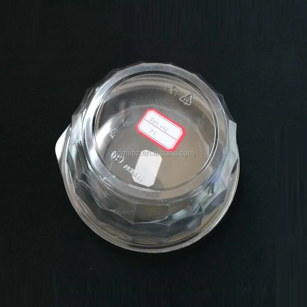 OPS Material ClearSeal Hinged Lid Plastic Clamshell Container for Hamburger,Salad, Slices of pie Packaging