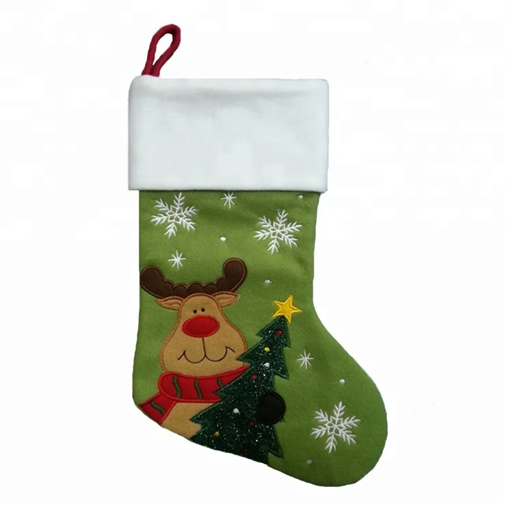 Personalized Santa Claus Gift Stocking Felt Christmas Decorations Stocking