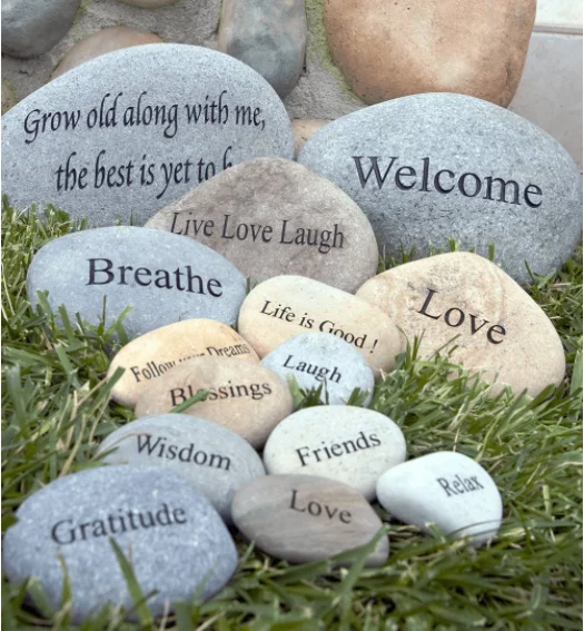 Wholesale inspirational stones Engraved stone Pocket Inspirational Stones Courage