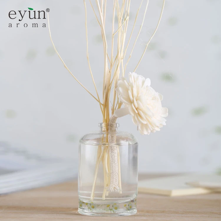 Wholesale glass bottle aromatherapy reed diffuser bottles with stick, diffuser reed for gift set