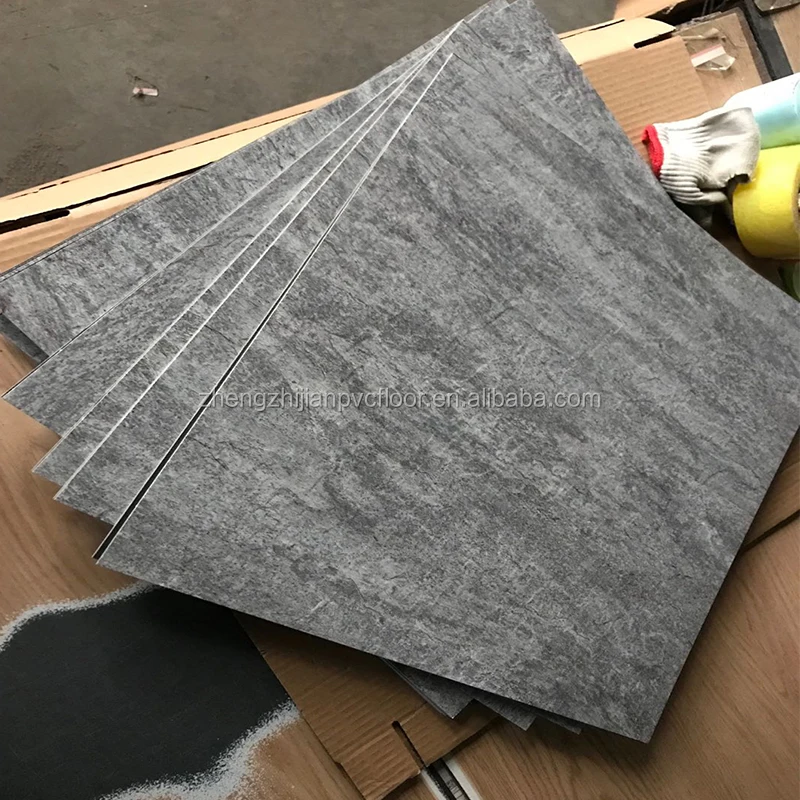 2mm waterproof marble design office glue down vinyl flooring tiles