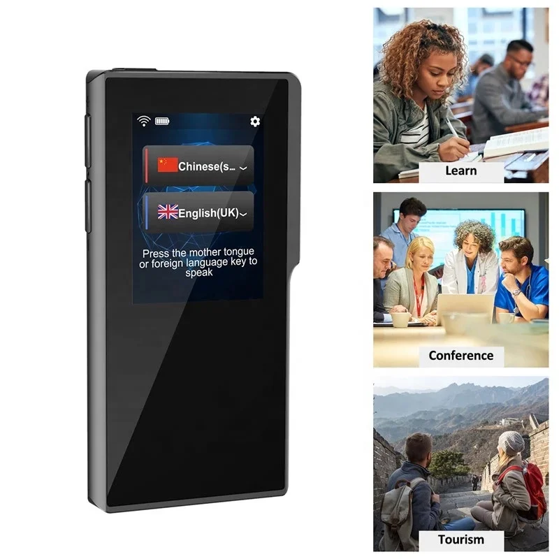 52 Languages Quality simultaneous translation of voice and text electronic translator portable voice translator