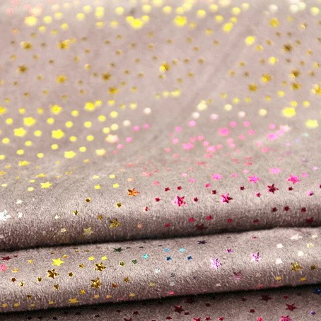 China suppliers hot stamping foil suede knitted fabric fabric