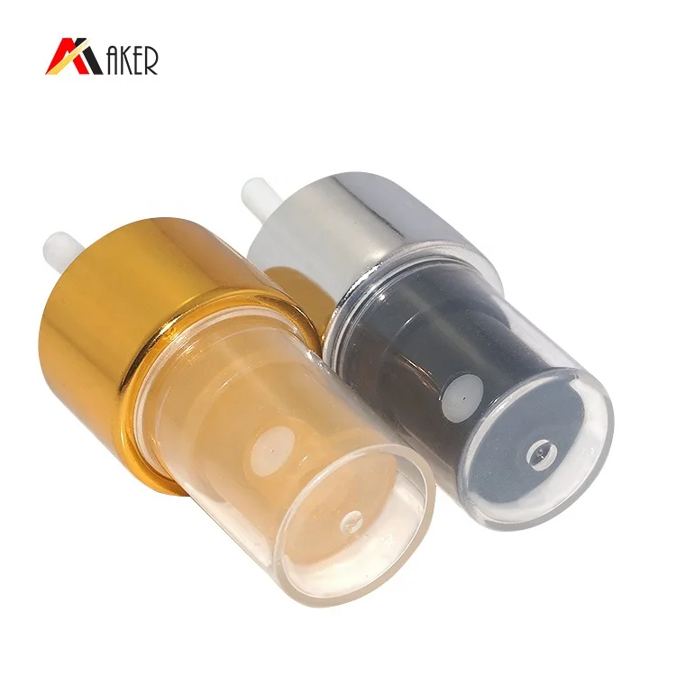 Suppliers Aluminum Fine Mist Sprayer 20/410 Gold White  Pump For Plastic Bottle