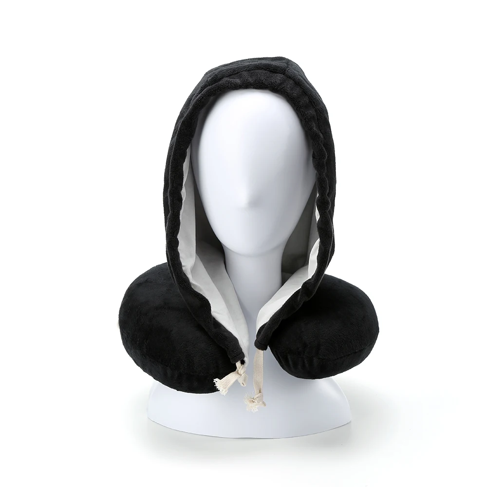Excellent Travel Accessories Sleeping Travel Camping Airplane Hood Memory Foam Neck Hoody Pillow With Hood