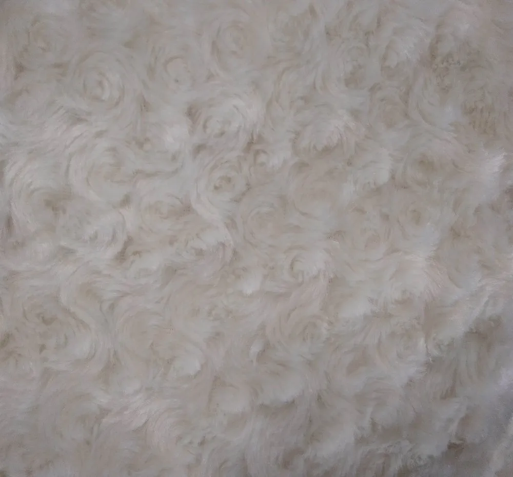 Good Quality Fluffy Flower design Fake Fur fabric