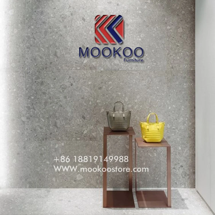 High End Golden Shopping Mall Bags Store Interior Design