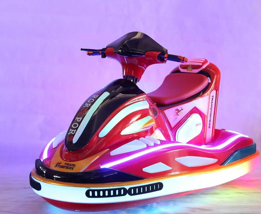 Red Kiddie Electronic Ride on Motor Boat with Attractive Lights and Lovely Nursery Rhyme