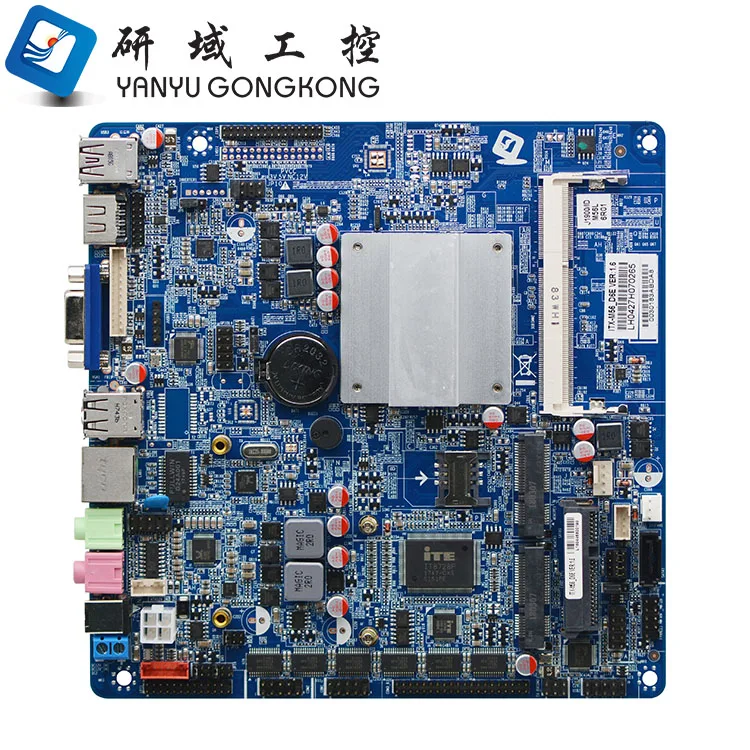 M56_D6E mainboard 6*COM Celeron J1900 fanless thin mini itx motherboard with EDP