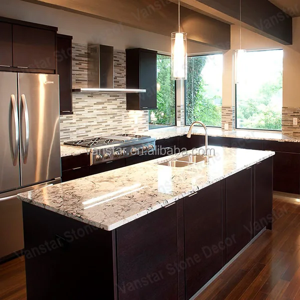 White And Black Granite Countertops For Kitchen Room