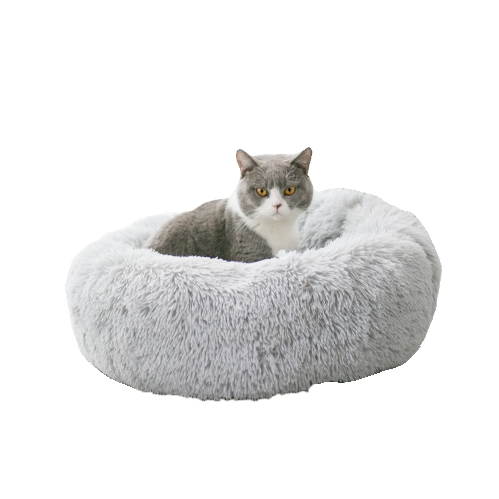 
Hot Sale indoor soft and warm Plush Cute round pet bed 