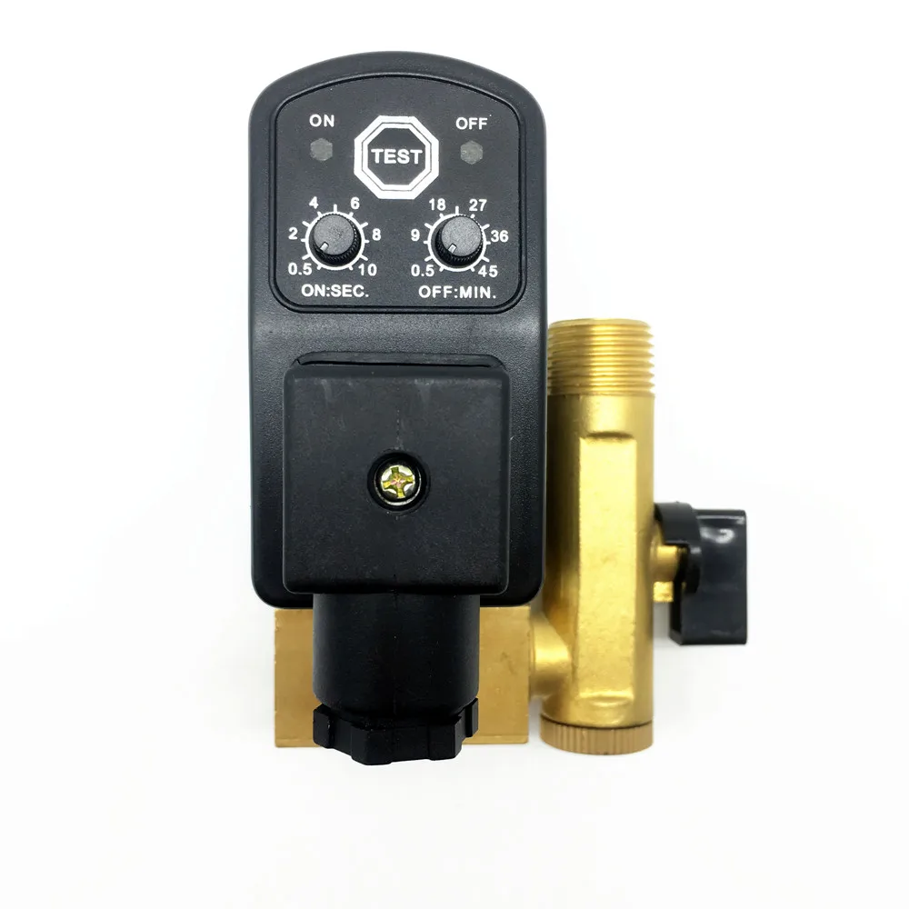 1/2' Compressor Auto Condensate Drain Digital Timer Valve