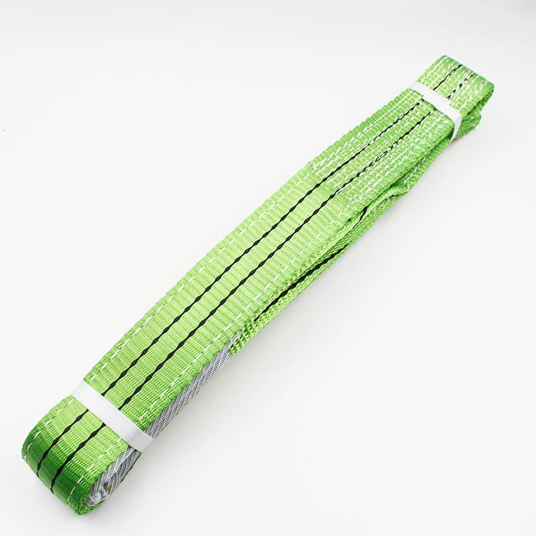 
8mm Width 3T Yellow Polyester Safe Lift Webbing Sling With Flat Or Becket Eyes 