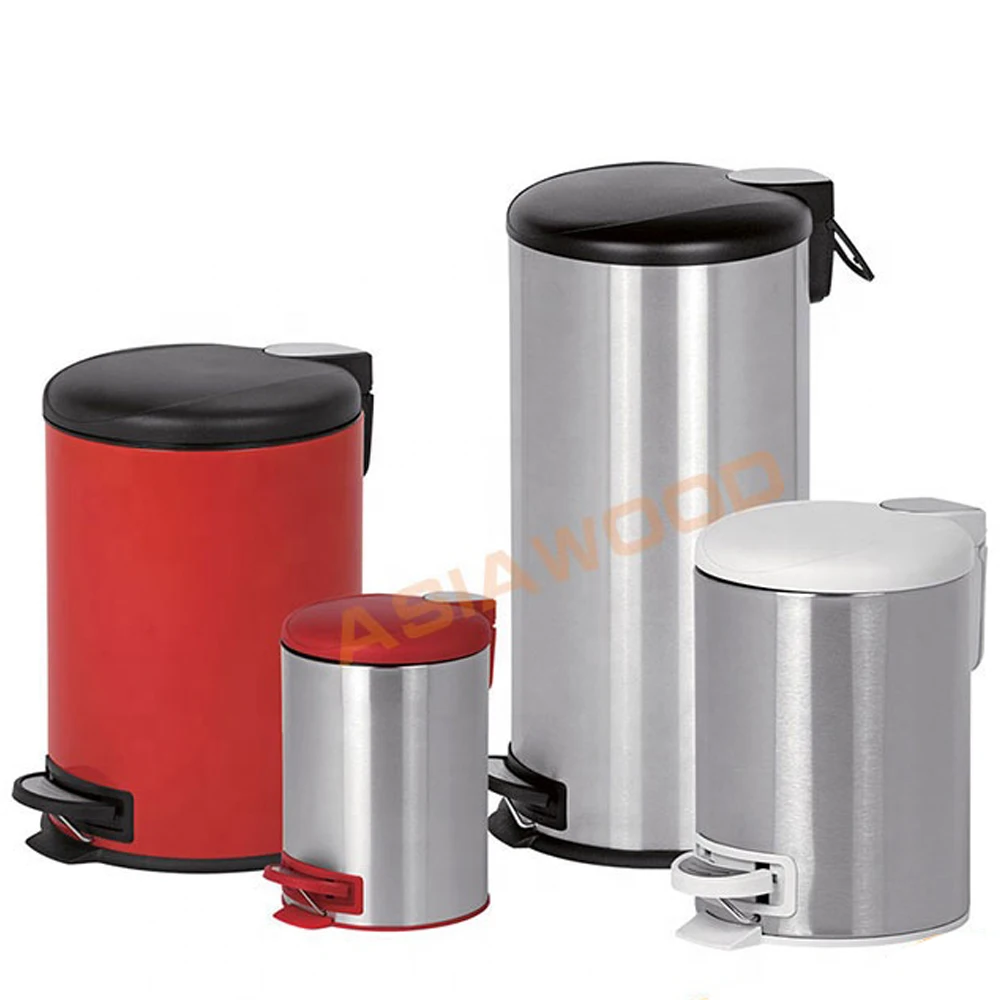 Stainless steel pedal waste bin foot step garbage bin for bathroom and Kitchen(AWB104)