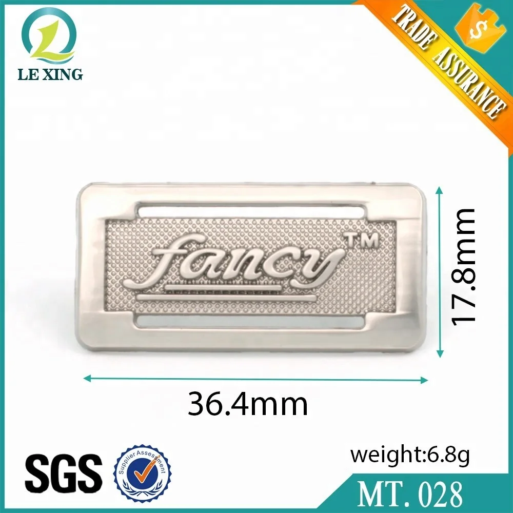 
wholesale A-Grade brand logo engraved custom metal label for clothing 