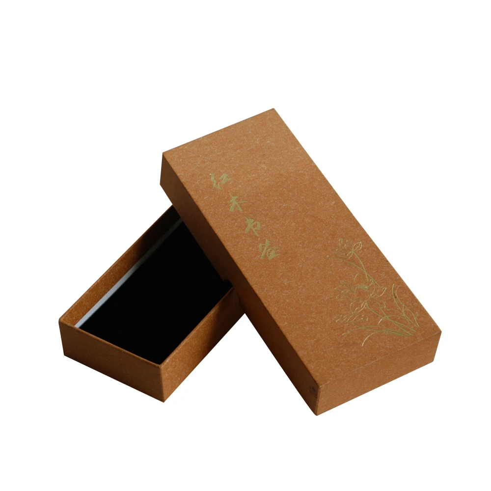 Recycled kraft paper bookmark packaging gift boxes with lid