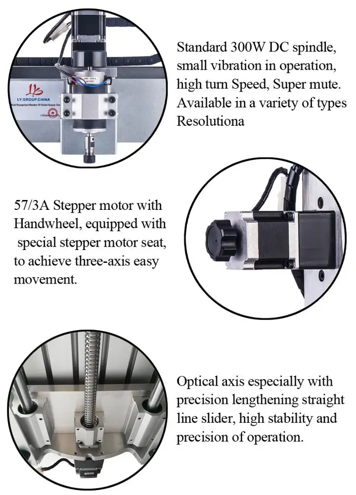 Mini CNC router 4 axis 3020T-D300 cnc milling machine with 300W Spindle