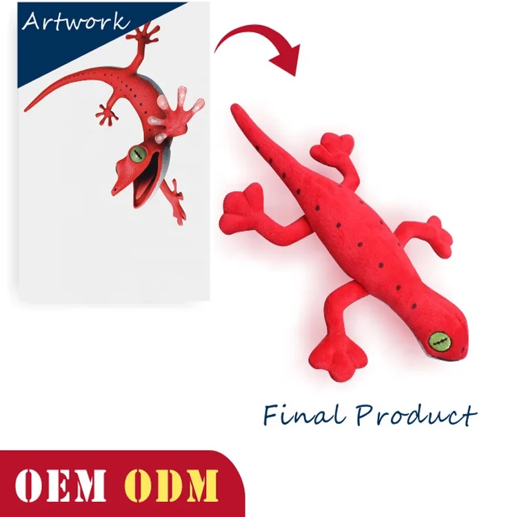 High quality plush mascot toy lizard