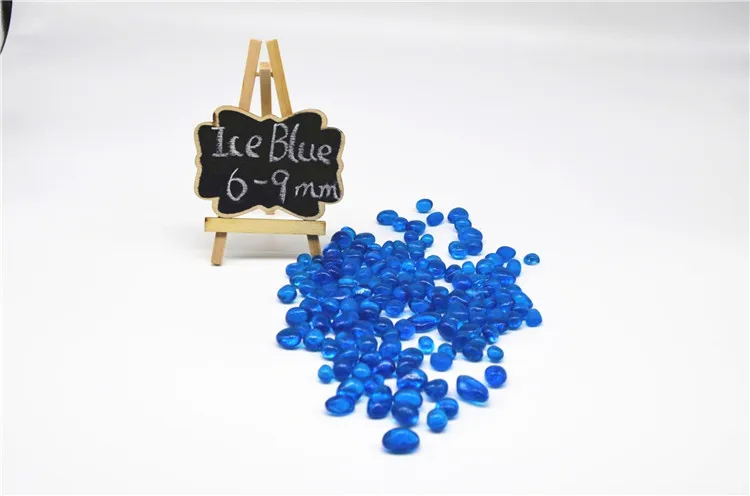 Popular oceanic blue 6-9mm glass perlen aquarium seeds in stock