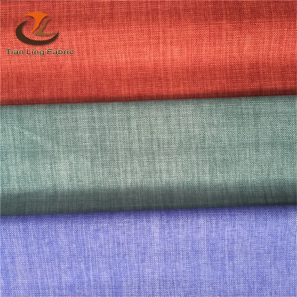 hot sale 3 pass polyester linen blackout curtain fabric