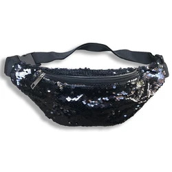 Hot Selling Glitter Sequins Waist Bag Fanny Pack Fashion Reflective Shiny Pink Fanny Pack