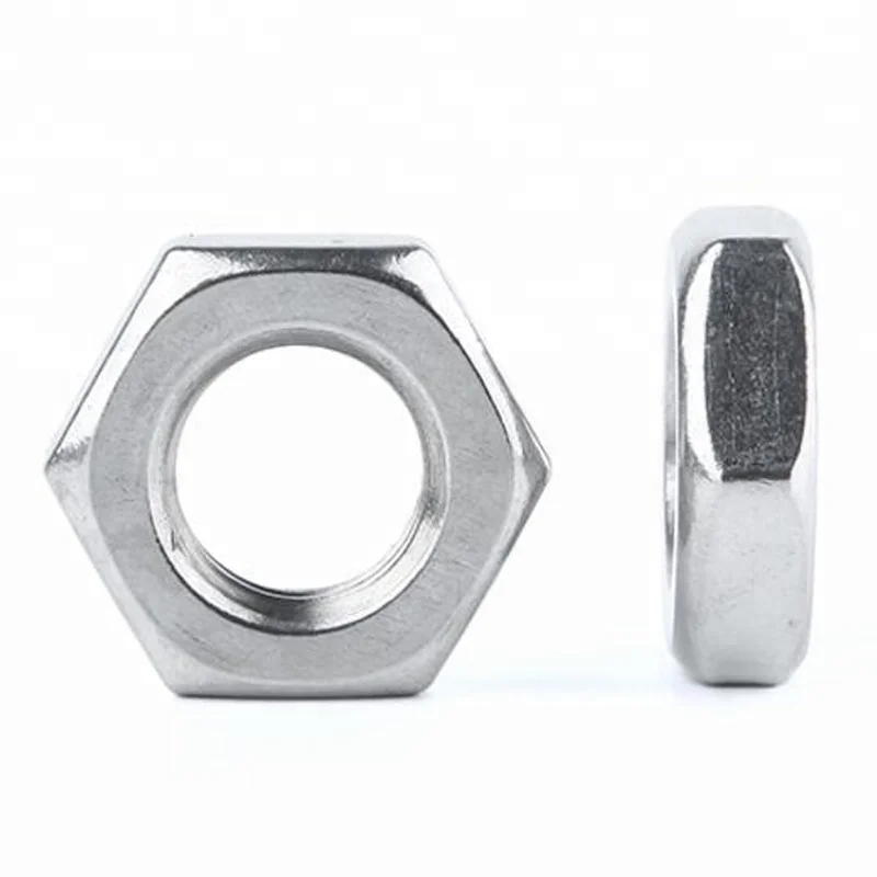 M14*2mm Pitch SUS316 SUS316L Stainless Steel Hex Jam Nut DIN936