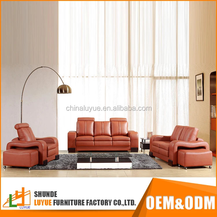hot sale cheap modern genuine leather furniture living room sofa set fashionable sectional sofa