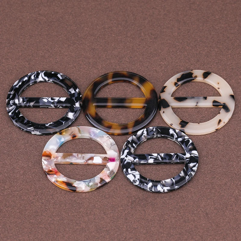 
custom made resin cellulose acetate plastic blet buckle for garment 