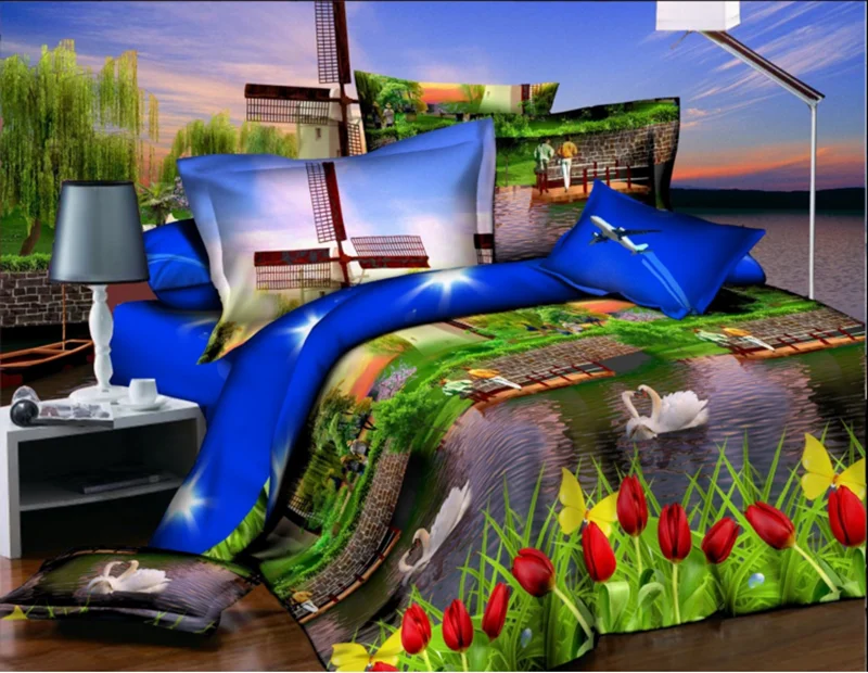 3D печать 100% полиэстер матовая ткань микрофибра персиковая кожа ткань для постельного белья