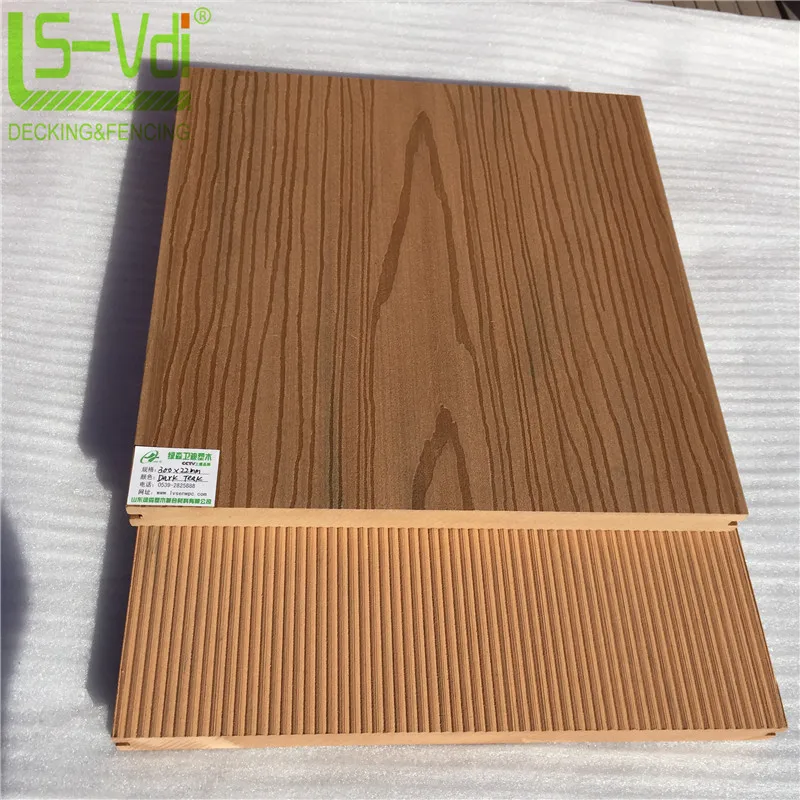 Anti crack wpc outdoor plastic decking composite floor