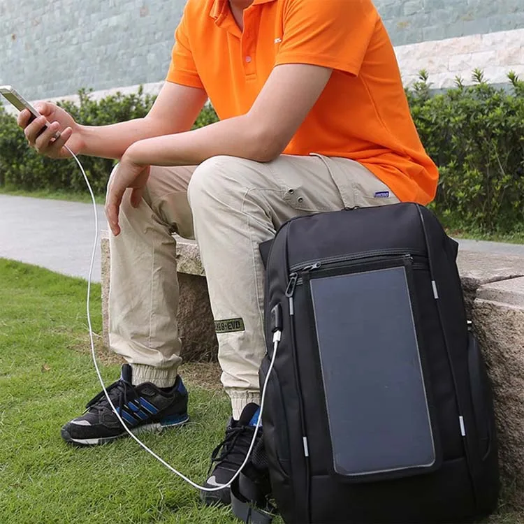 hotsale high quality waterproof Anti-theft durable laptop smart solar charger backpack