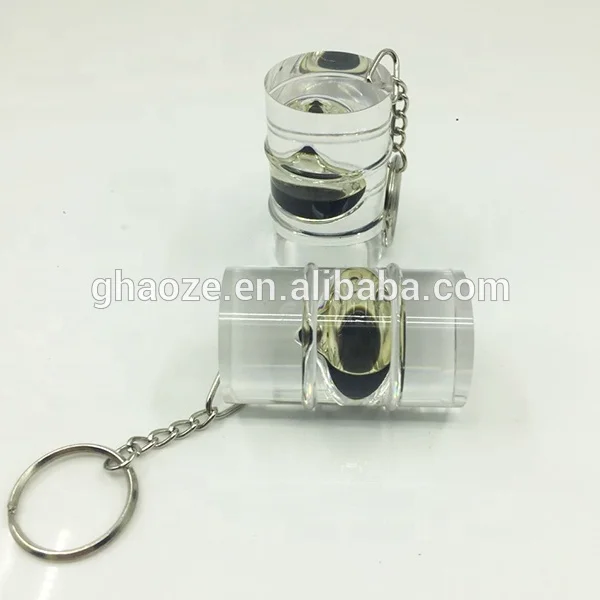 Customized Acrylic Resin Gift Oil Drop Barrel Keychain Souvenirs Gift