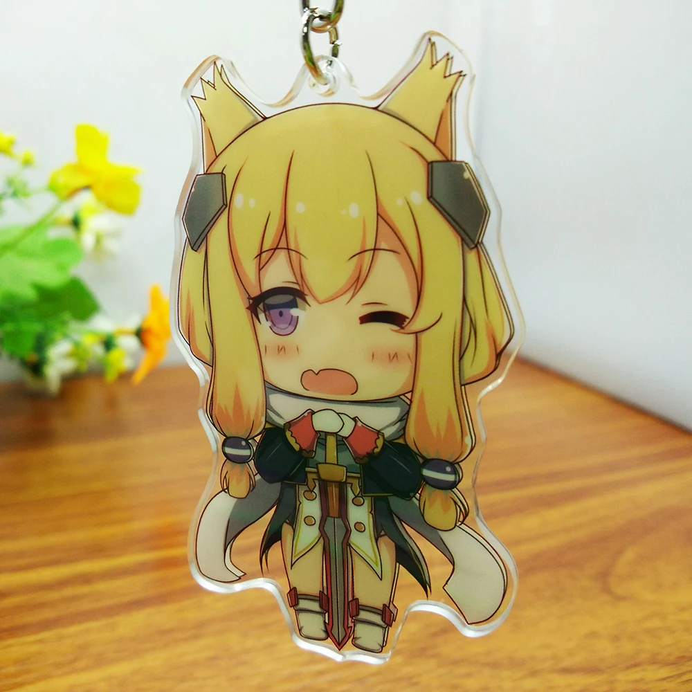 Free Sample Double Side CMYK Offset Print Laser CNC Cut Custom Anime Acrylic Keychain Character Stand