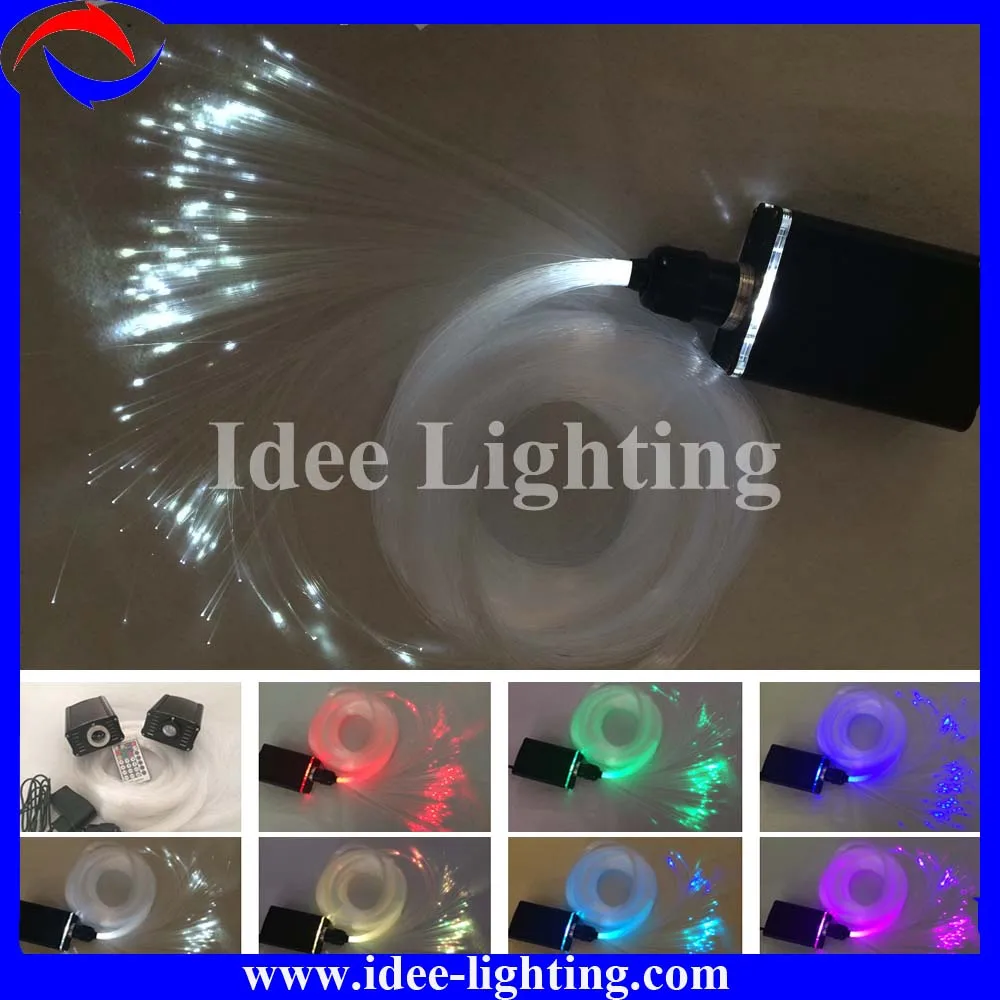 18W RGBW decorative fiber optic lighting kit with twinkle wheel