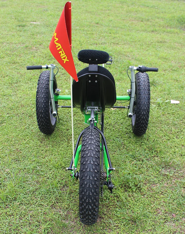 FREE SHIPPING door to door  CLASSIC pedal  Three wheel shock absorption folding thick tires snow beach version  Recumbent Trike